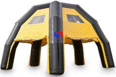 Company branding Promotions Event Sponsored x shape black yellow inflatable tent spider advertising promo tent