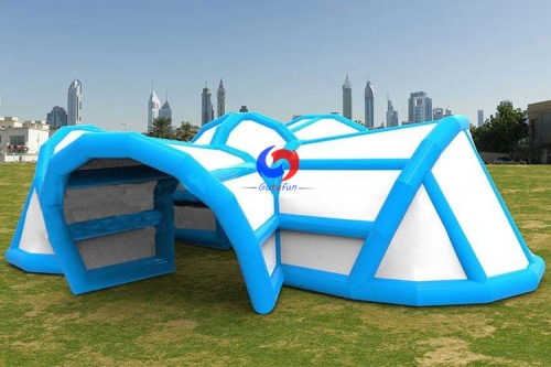 Freestyle Customized large outdoor dome party tent giant inflatable igloo tent with 2 tunnels