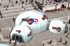 Customized giant outdoor Airtight structure inflatable air dome tent for commercial outdoor auto show exhibition events