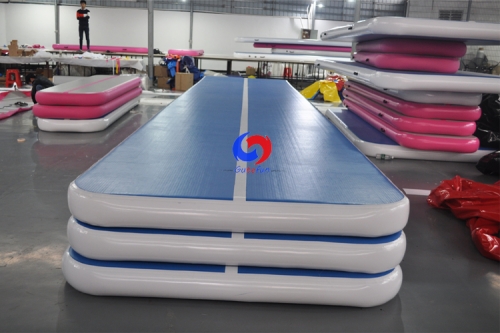 Gymnastics back handsprings exercises tumbling long size airfloor 12m 8inch big inflatable air tracks mat for dancing
