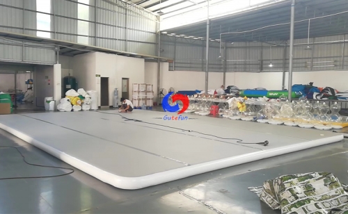 wholesale custom size gym floor equipment advanced tumbling ground air mattress inflatable air jumping track for gymnastics