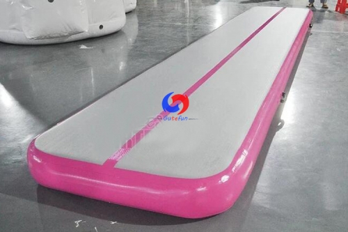 gymnasts floor exercises play yoga tumbling passes inflatable mattress sport air track pink 12m for gymnastics