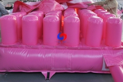 Portable FMX Bike free fall jumping protection inflatable lander foam-pit Stunt Landing Bag crash mat Pink flat AirBag