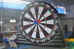 outdoor&indoor sport game 5m large floor standing inflatable sticky soccer ball dart boards sets for sale