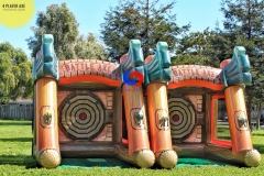 new Inflatable Lumberjack Axe Throwing bullseye target one lane foam axe battle throwing inflatable game