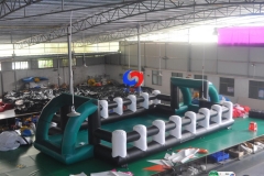10 players team building Giant inflatable soccer field human foosball table for outdoor sport games