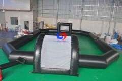 best pvc outdoor big Air Inflated Sports Court black&red inflatable soccer field sports activities for sale