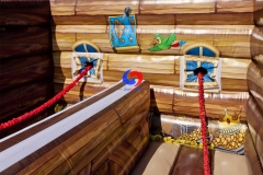 OEM custom pirateship Two Players Double Lane inflatable bungee run for adults kids