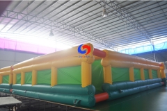 large outdoor portable obstacle course arena laser tag inflatable haunted maze for adult kids