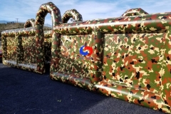 Commercial outdoor large PVC camo inflatable archery laser tag arena camouflage inflatable maze for sale