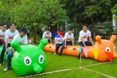 summer camp site sanatorium Team events Inflatable tube Torpedo Caterpillar for relay races corporate parties