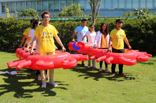 adults children's holidays events relay race inflatable shrimp for team building sports competitions