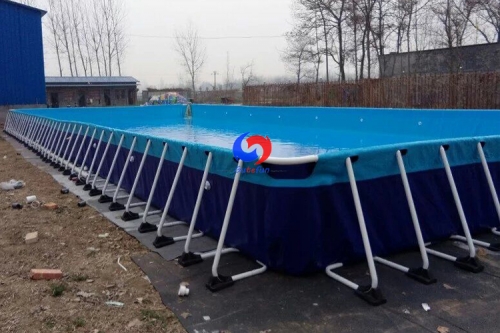 25m*10m*1.0m Outdoor large ready made rectangular metal frame above ground swimming pool