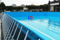 25m*10m*1.0m Outdoor large ready made rectangular metal frame above ground swimming pool