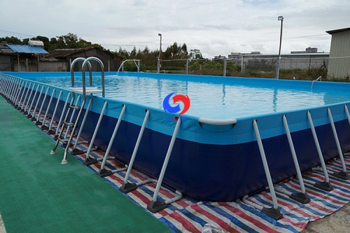 large outdoor 25m*12m*1.5m rectangular metal frame steel wall above ground swimming pools for sale