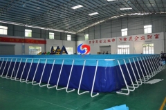swimming-federations customize size 15m*10m*1.32m rectangle above ground metal frame pools with filters pumps