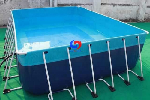 outdoor 6m*4.8m*1.5m ready made metal frame swim pool manufacturers above the ground swimming pools for home gardens