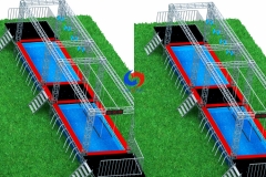 easy to install movable water sport obstacle course prefabricated 12m*6m*1.5m above ground water swimming pools