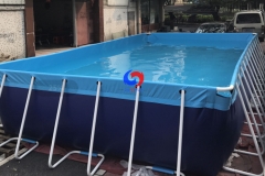 easy to install movable water sport obstacle course prefabricated 12m*6m*1.5m above ground water swimming pools