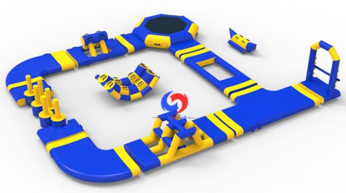 large open water beach 0.9mm PVC durable inflatable modular commercial floating water splash park games