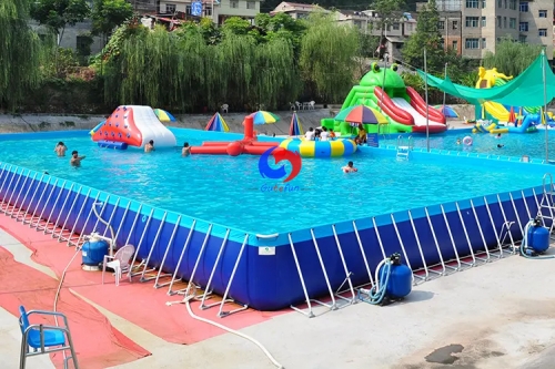 China componies diy best outdoor summer swimming pool water games hard plastic above ground rectangle pool for sale