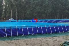 200 Square Meter outdoor swimming pool with rectangular steel frame 20m x 10m x 1.0m (Height) with all accessories