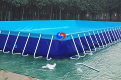 200 Square Meter outdoor swimming pool with rectangular steel frame 20m x 10m x 1.0m (Height) with all accessories
