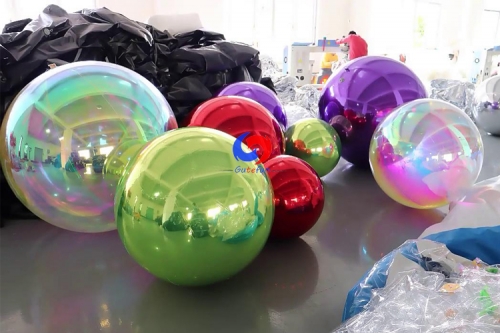 high reflective big roof hanging Music festival bar T stage event exhibition stage decoration inflatable mirror balls