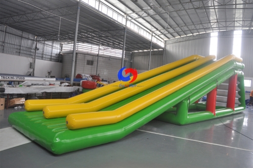 Factory Sale big adult kids dual lane airtight floating waterslide inflatable swimming pool water slides for inground pools