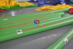 custom Any special size PVC floating Inflatable Buoy colorful 5m Long Inflatable safety tubes for Water park area