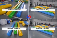 custom Any special size PVC floating Inflatable Buoy colorful 5m Long Inflatable safety tubes for Water park area