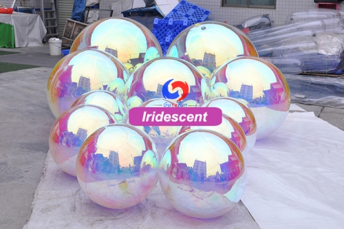 christmas disco decorative giant magic colorful pvc reflective iridescent inflatable mirror balls/sphere for decoration