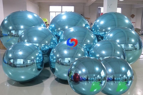 Event Trade shows Fashion Shows Night Clubs Lighting Design decoration Metallic Spheres Teal Inflatable Mirror Ball/Sphere