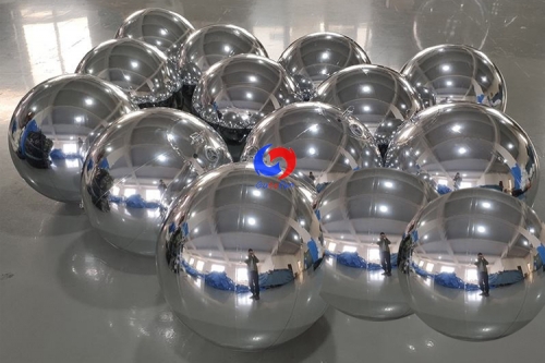 high quality pvc reflective decoration silver giant inflatable mirror ball silver reflective giant inflatable mirror ball