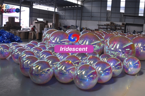 inflatable chrome ball mirror hollow ball large size inflatable disco inflatable iridescent mirror balls for stage