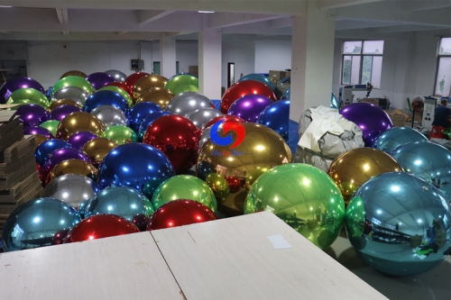 most popular mirrored balloon Red, Blue, Silver, Gold, Pearl inflated Mirror Ball Inflatables for events decoration