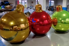 Christmas events festivals commercial giant inflatable chrome ornaments, Custom Giant Christmas Mirror Ball Ornament