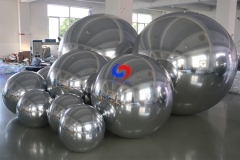 worldwide door to door shipping Christmas Party decor mirror ornaments silver inflatable mirror balls includes pump