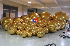 large stage decoration giant laser inflatable mirror ball sphere inflatable christmas golden mirror ball gold mirror balls