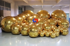 large stage decoration giant laser inflatable mirror ball sphere inflatable christmas golden mirror ball gold mirror balls