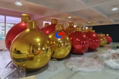 Hanging Decoration Red Blue Golden Big Shiny Ornaments Christmas Giant Inflatable chrome Ball Ornaments