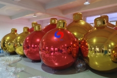 Hanging Decoration Red Blue Golden Big Shiny Ornaments Christmas Giant Inflatable chrome Ball Ornaments
