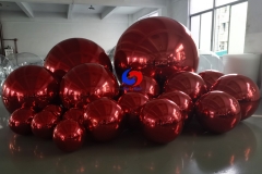 2023 Xmas decoration ornaments balls China Christmas inflatable balloons red decor big shiny balls/sphere