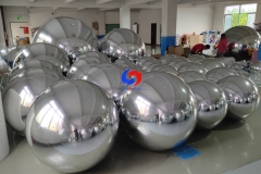 organize events all sizes colors big shiny inflatable silver balloons chromatic inflatable balls for christmas decor