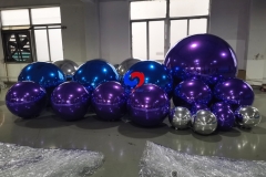 different colors Mixed big shiny mirror balls 0.4m/0.8m/1.2m/1.8 meters large purple blue silver Christmas ball