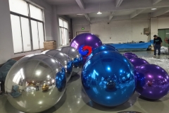 different colors Mixed big shiny mirror balls 0.4m/0.8m/1.2m/1.8 meters large purple blue silver Christmas ball