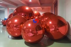 Manufacturer Red Giant Inflatable Mirror ball Large PVC Inflatable Mirror Ball Sphere Inflatable Mirror Balloon for sale