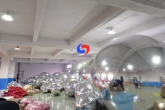 large event decoration pvc floating balloon pvc giant inflatable mirror ball inflatable silver chrome (shiny) balls for event