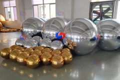 Special lady's big day Celebrate Decor Shimmering Giant Silver Golden Mirror Balls Balloons Metallic Spheres Setup