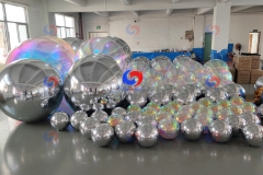 Corporate Events Styling Party Decor Planner Big Shine Inflatable Silver Golden Mirror Balls Gold Metallic Spheres
